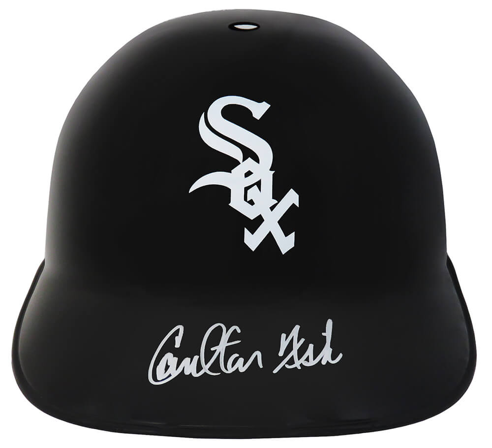 Picture of Schwartz Sports Memorabilia FISBTH102 Carlton Fisk Signed Chicago White Sox Replica Souvenir Batting Helmet