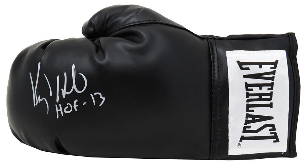 Picture of Schwartz Sports Memorabilia HILGLV504 Virgil Hill Signed Everlast Boxing Glove with HOF 13 Inscription&#44; Black