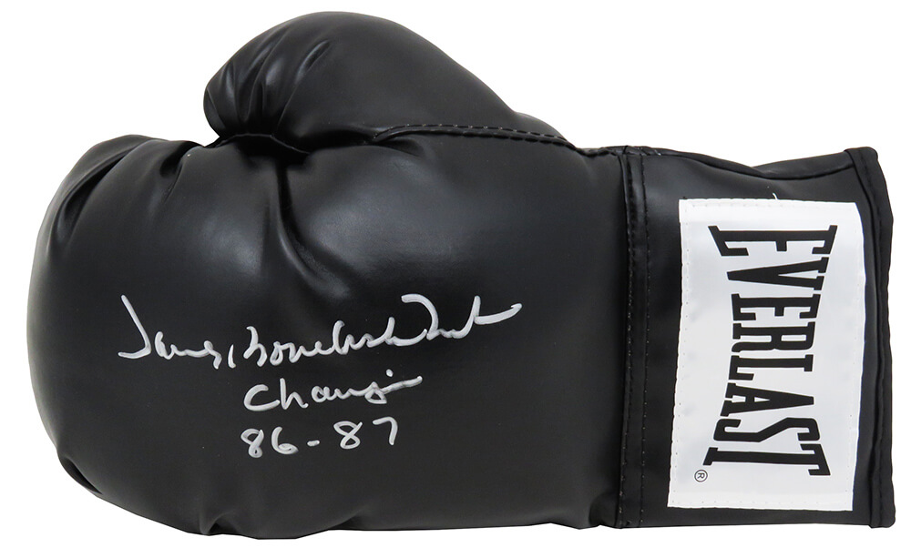 Picture of Schwartz Sports Memorabilia SMIGLV504 James Bonecrusher Smith Signed Everlast Boxing Glove with Champion 1986-1987 Inscription&#44; Black