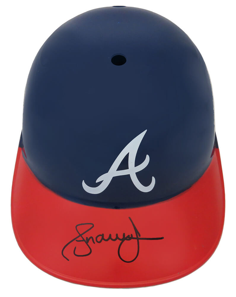 Picture of Schwartz Sports Memorabilia JONBTH102 Andruw Jones Signed Braves Souvenir Replica Batting Helmet