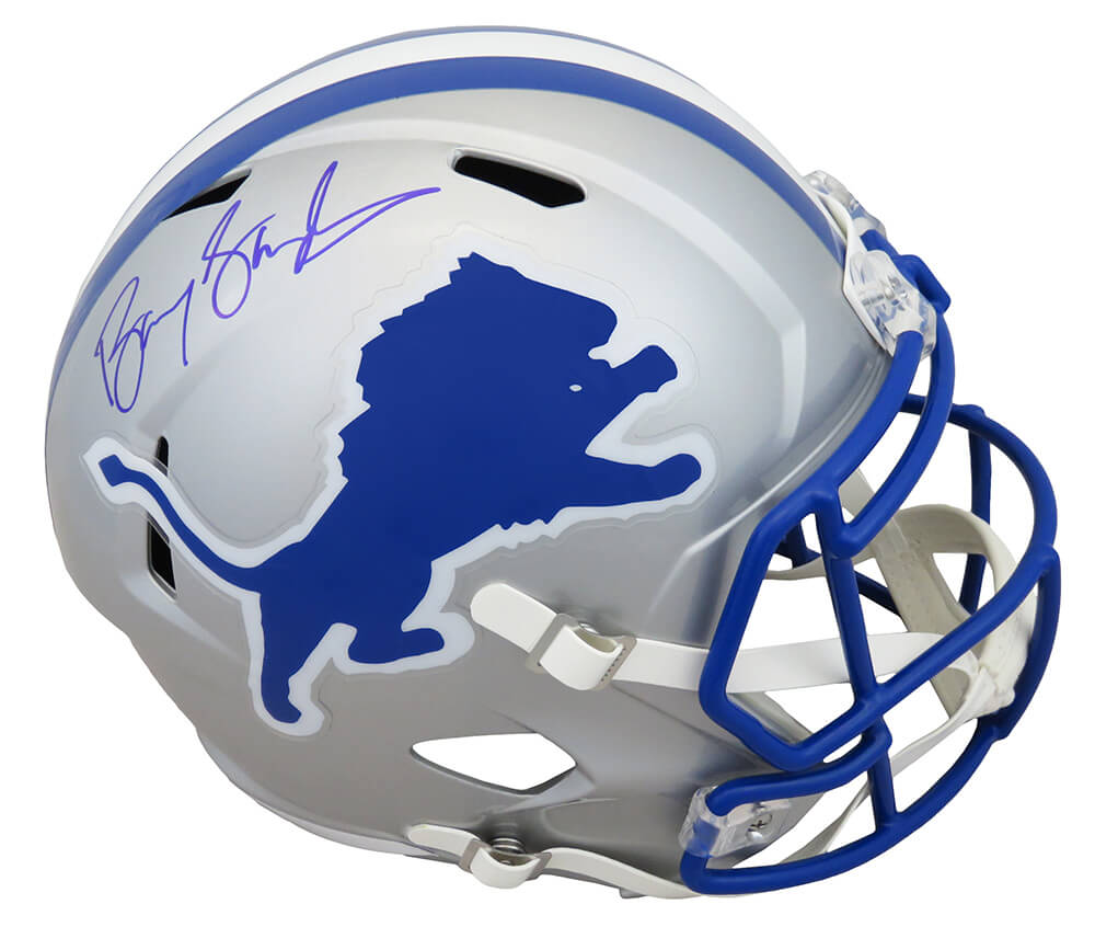 Barry Sanders Signed Detroit Lions Helmet - Full Size - Authentic