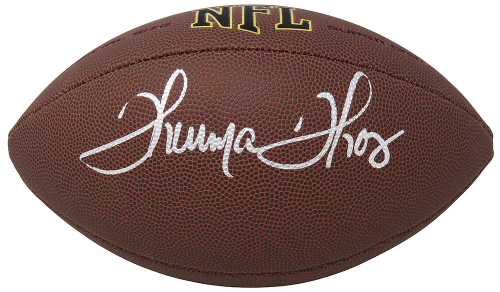 THOFTB303 NFL Thurman Thomas Signed Wilson Super Grip Football - Full Size