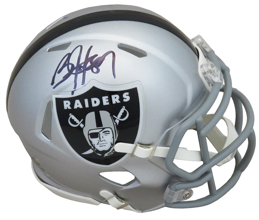 Picture of Schwartz Sports Memorabilia JACMIN307 Bo Jackson Signed Raiders Riddell Speed Replica Mini Helmet - Beckett
