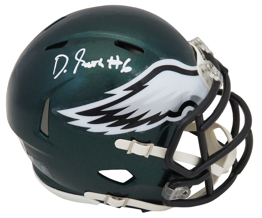 Picture of Schwartz Sports Memorabilia SMIMIN362 Devonta Smith Signed Philadelphia Eagles Riddell Speed Mini Helmet - Beckett
