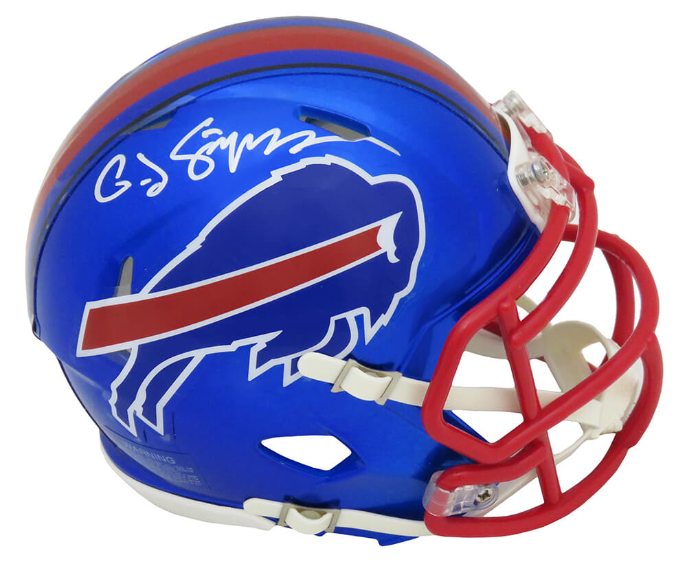 SIMMIN336 O.J. Simpson Signed Buffalo Bills Flash Riddell Speed Mini Helmet