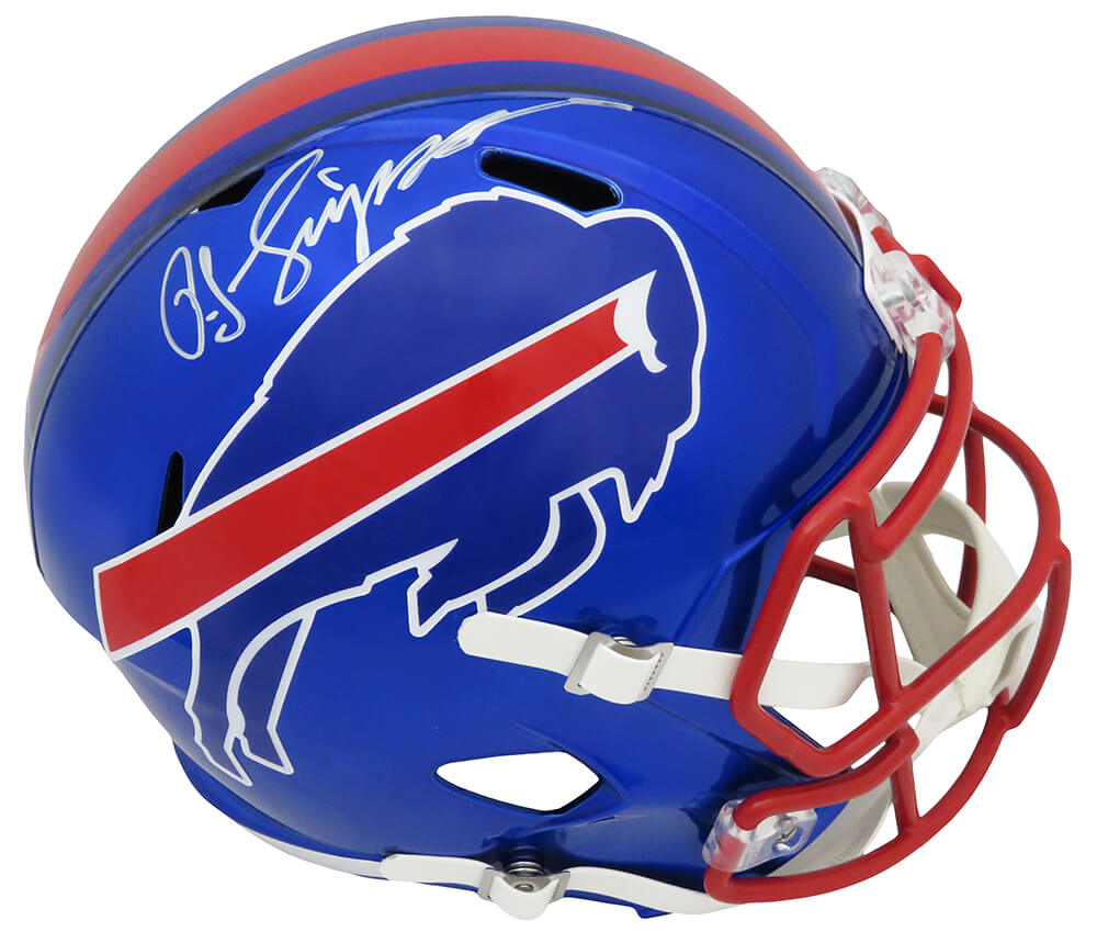 SIMREP321 O.j. Simpson Signed Buffalo Bills Flash Riddell Speed Replica Helmet, Full Size