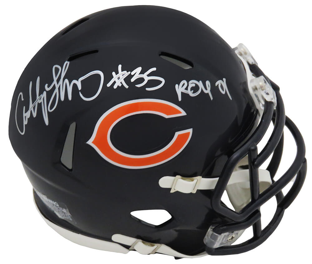 THOMIN361 Anthony Thomas Signed Chicago Bears Riddell Speed Mini Helmet with ROY01