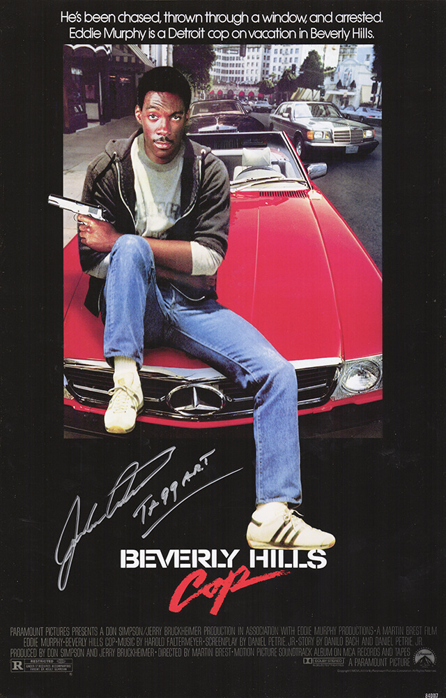 Picture of Schwartz Sports Memorabilia ASHPST500 11 x 17 in. John Ashton Signed Beverly Hills Cop Movie Poster, Taggart Inscription