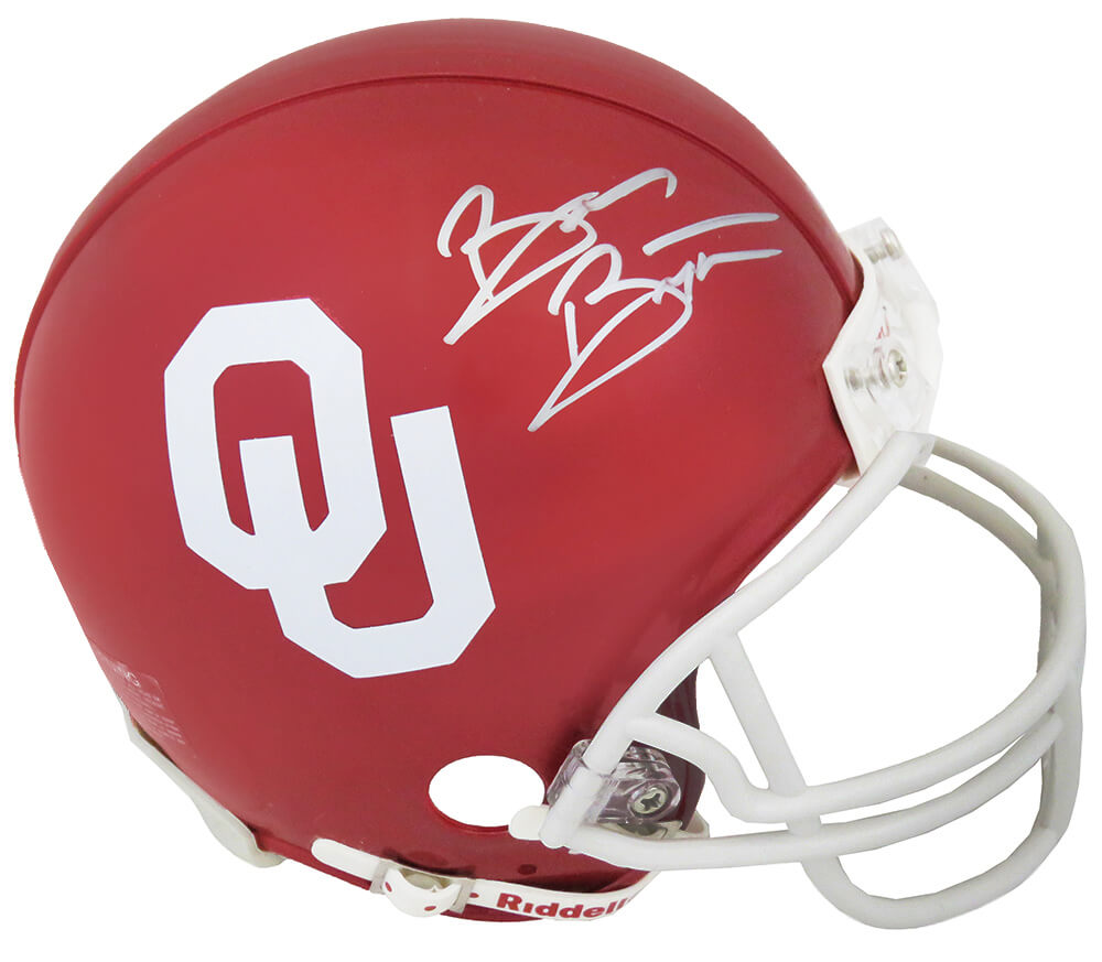 Picture of Schwartz Sports Memorabilia BOSMIN340 Brian Bosworth Signed Oklahoma Sooners Riddell Mini Helmet