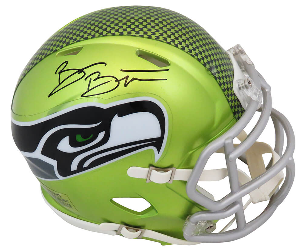 Picture of Schwartz Sports Memorabilia BOSMIN342 Brian Bosworth Signed Seattle Seahawks Flash Riddell Speed Mini Helmet