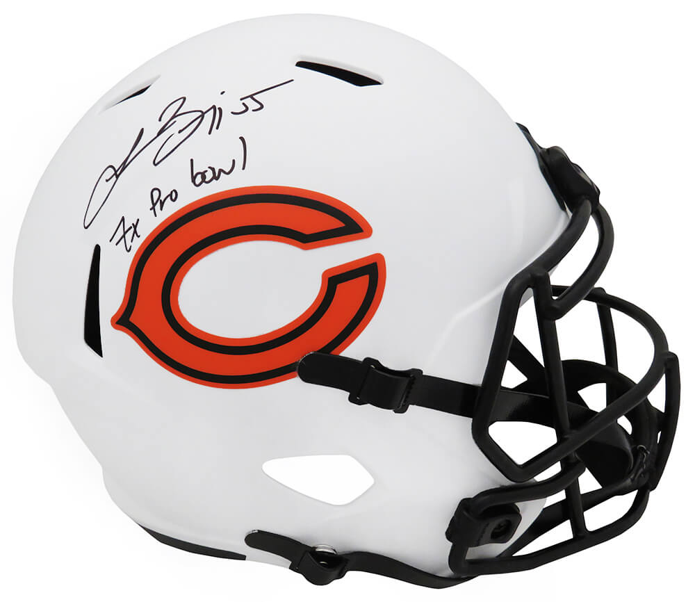 Picture of Schwartz Sports Memorabilia BRIREP302 NFL Lance Briggs Signed Chicago Bears Lunar Eclipse Riddell Full Size Speed Replica Helmet with 7X Pro Bowl
