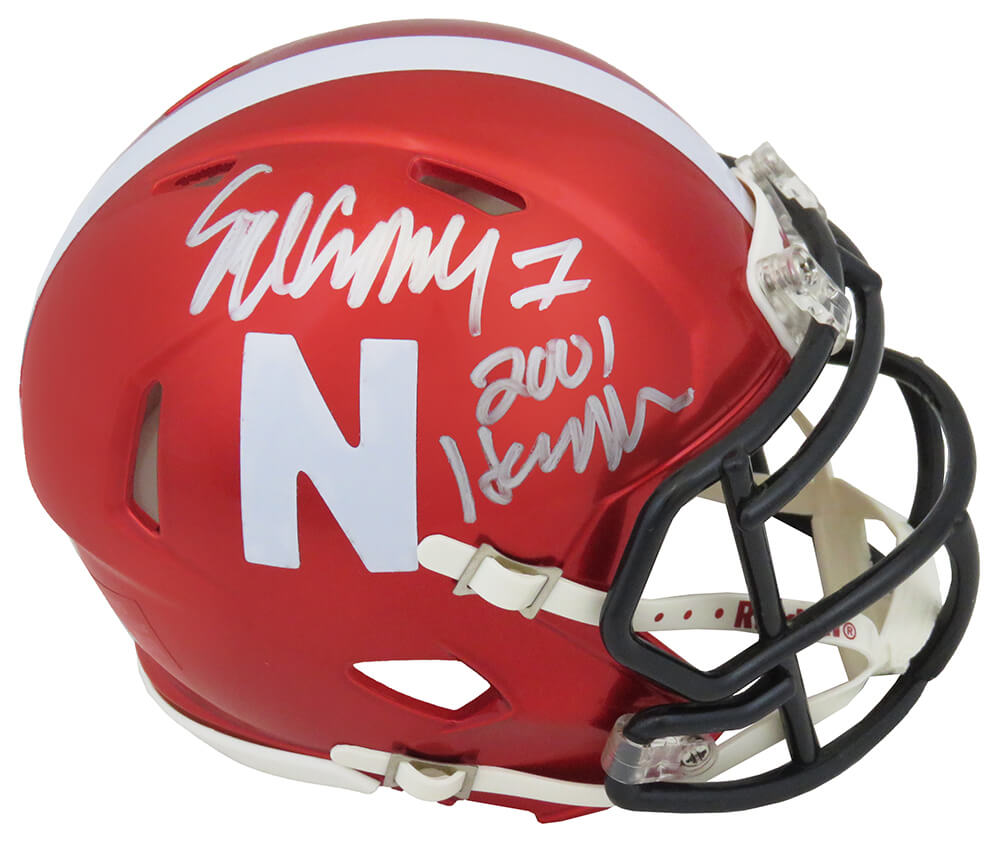 Picture of Schwartz Sports Memorabilia CROMIN304 Eric Crouch Signed Nebraska Cornhuskers Flash Riddell Speed Mini Helmet&#44; 2001 Heisman Inscription