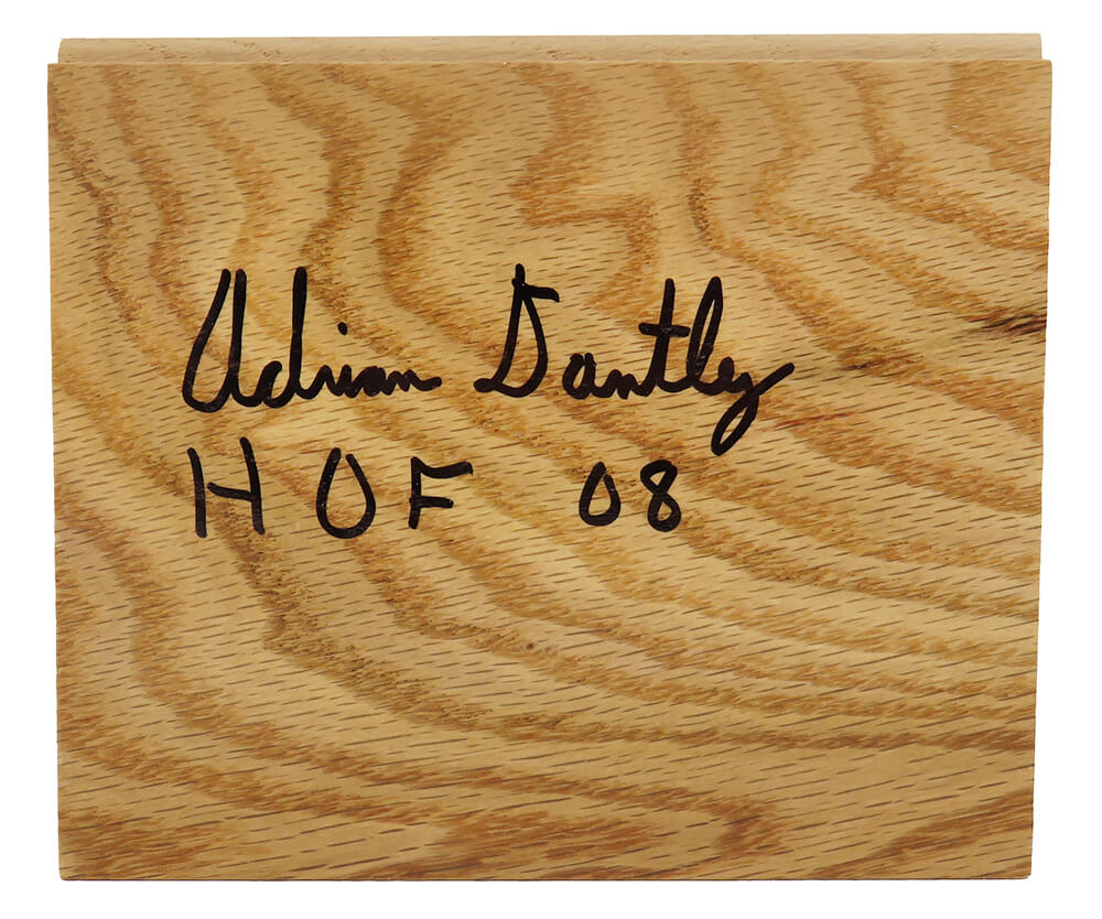 DANFLO201 5 x 6 in. Adrian Dantley Signed Floor Piece, HOF08 Inscription