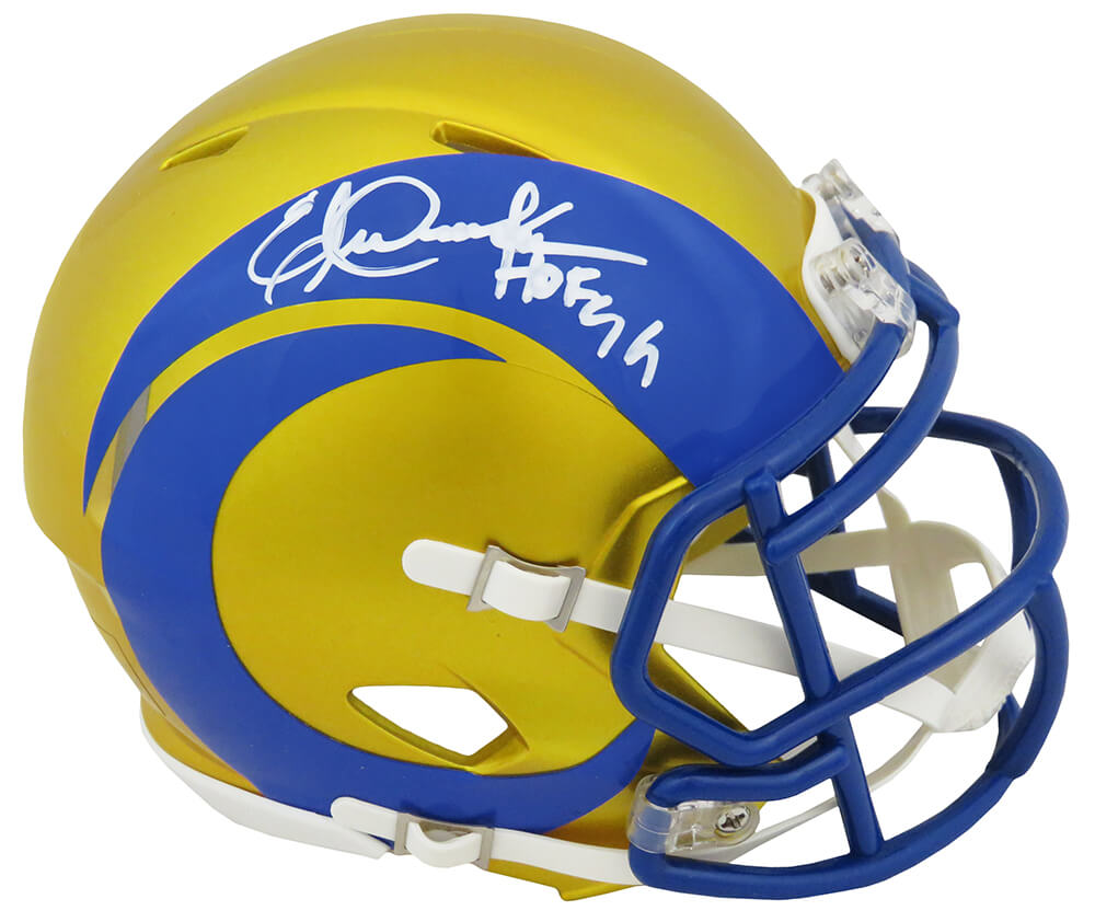 Picture of Schwartz Sports Memorabilia DICMIN310 Eric Dickerson Los Angeles Rams Flash speed Mini Helmet&#44; HOF 99 Inscription