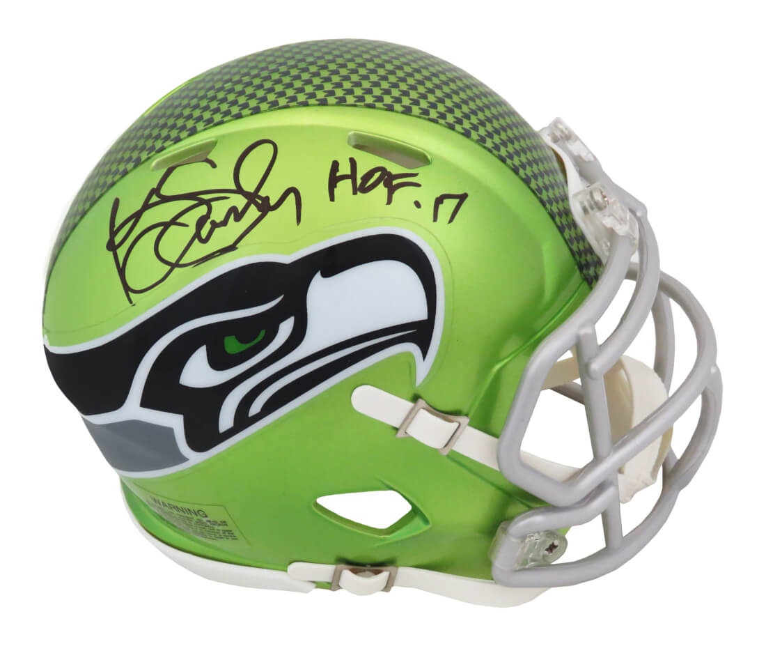 Picture of Schwartz Sports Memorabilia EASMIN302 Kenny Easley Signed Seattle Seahawks Flash Riddell Speed Mini Helmet&#44; HOF17 Inscription