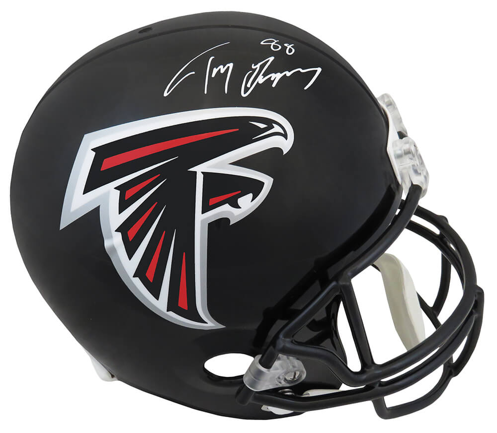 Picture of Schwartz Sports Memorabilia GONREP308 Tony Gonzalez Signed Atlanta Falcons Riddell 2003-2019 Style Full Size Replica Helmet&#44; White
