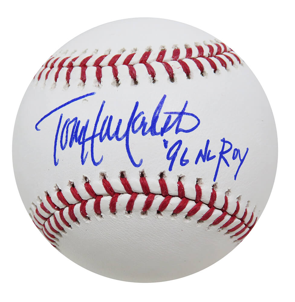 HOLBSB110 Todd Hollandsworth Signed Rawlings Official MLB Baseball, 96 NL ROY Inscription