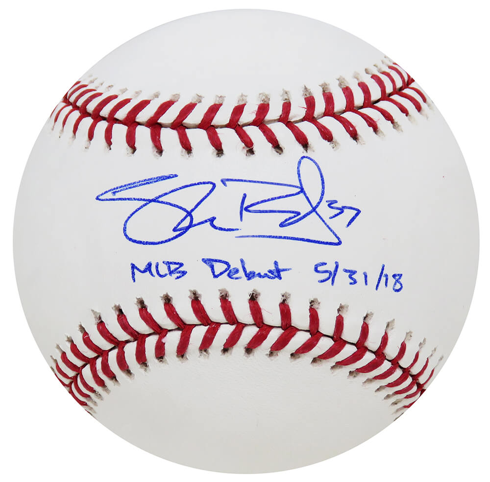 BIEBSB101 Shane Bieber Signed Rawlings Official MLB Baseball with MLB Debut 5-31-18 - Beckett