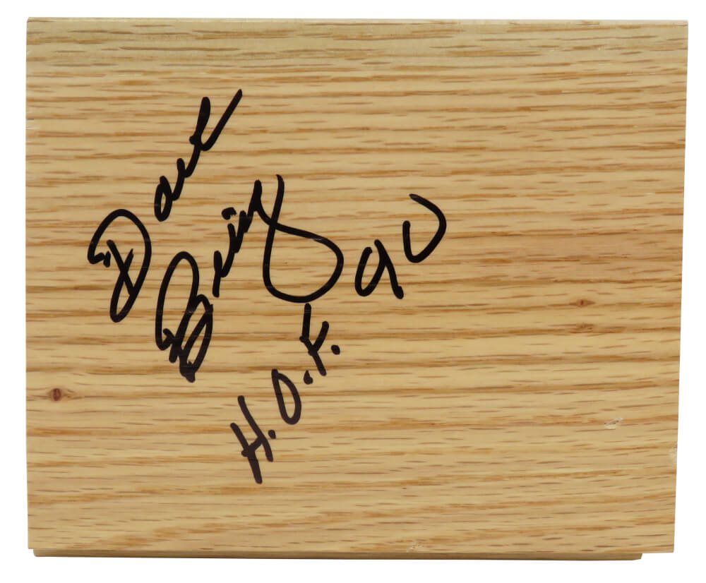 BINFLO201 NBA Dave Bing Signed 5 x 6 in. Floor Piece with HOF 90