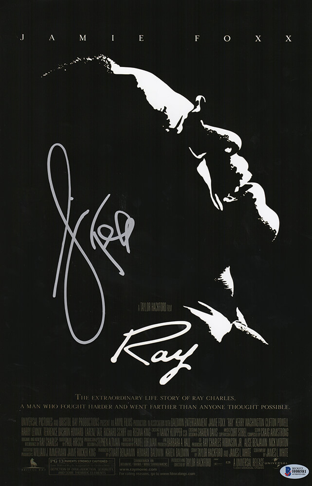 Picture of Schwartz Sports Memorabilia FOXPST535 Jamie Foxx Signed Ray 11 x 17 in. Movie Poster - Beckett