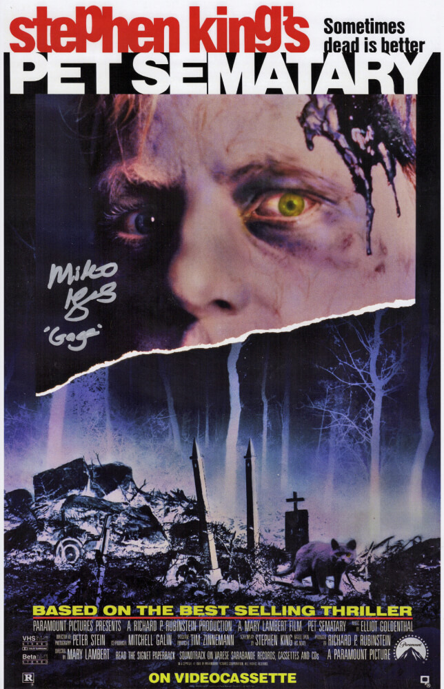 Picture of Schwartz Sports Memorabilia HUGPST500 Miko Hughes Signed Pet Sematary 11 x 17 in. Movie Poster with Gage