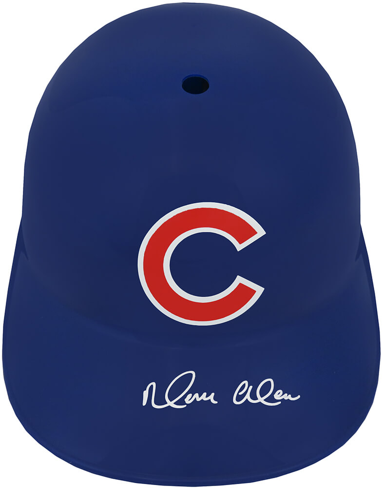 Picture of Schwartz Sports Memorabilia ALOBTH100 Moises Alou Signed Chicago Cubs Souvenir Replica Batting MLB Helmet