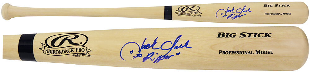 Picture of Schwartz Sports Memorabilia CLABAT103 Jack Clark Signed Rawlings Big Stick Blonde MLB Baseball Bat with Ripper Inscription