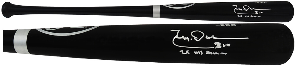 Picture of Schwartz Sports Memorabilia DURBAT100 Leon Durham Signed Rawlings Pro Black MLB Baseball Bat with Bull&#44; 2x All Star