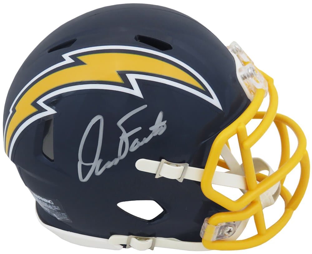 Schwartz Sports Memorabilia Dan Fouts Signed Chargers White T & B Riddell  Replica Mini Helmet