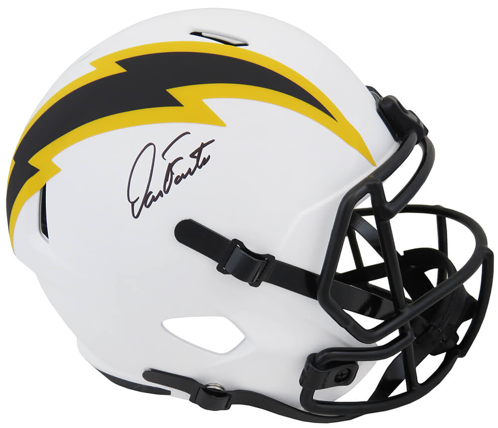FOUREP310 Dan Fouts Signed Chargers Lunar Eclipse White Matte Riddell Full Size Speed NFL Replica Helmet