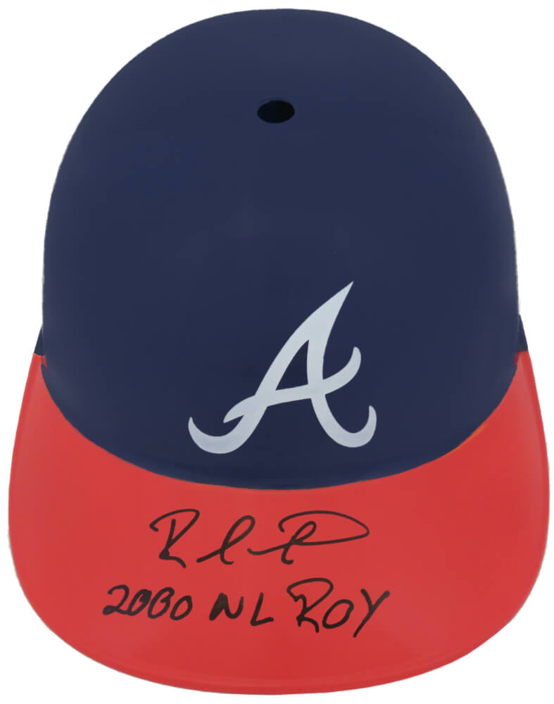 Picture of Schwartz Sports Memorabilia FURBTH100 Rafael Furcal Signed Atlanta Braves Replica Souvenir Batting MLB Helmet with 2000 NL Roy Inscription