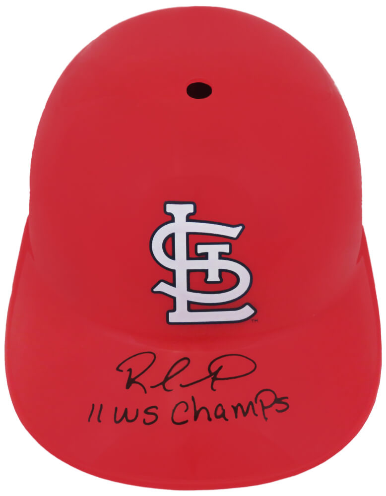 Picture of Schwartz Sports Memorabilia FURBTH101 Rafael Furcal Signed St Louis Cardinals Replica Souvenir Batting MLB Helmet with 11 WS Champs Inscription