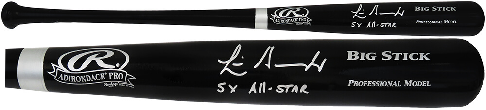Picture of Schwartz Sports Memorabilia GONBAT111 Luis Gonzalez Signed Rawlings Big Stick Black MLB Baseball Bat with 5x All Star Inscription
