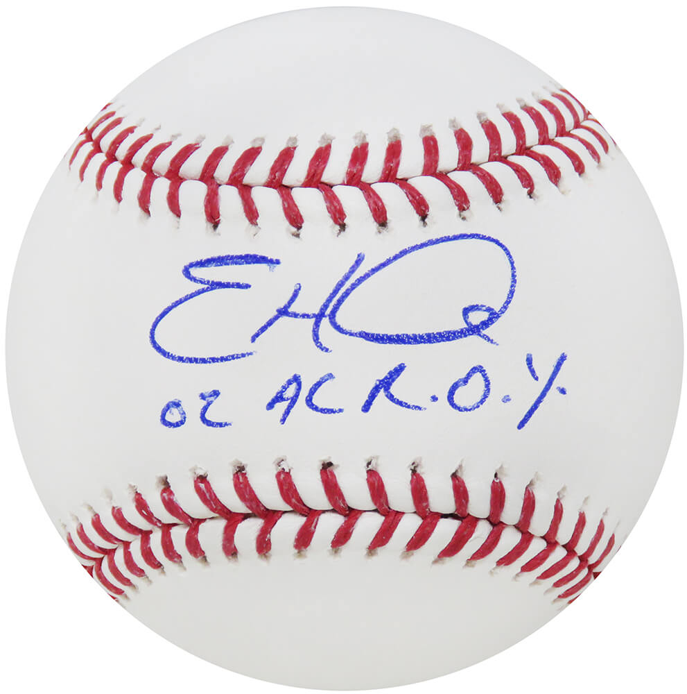 HINBSB101 Eric Hinske Signed Rawlings Official MLB Baseball with 02 AL Roy Inscription