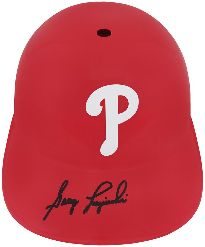 Picture of Schwartz Sports Memorabilia LUZBTH100 Greg Luzinski Signed Philadelphia Phillies Souvenir Replica Batting MLB Helmet