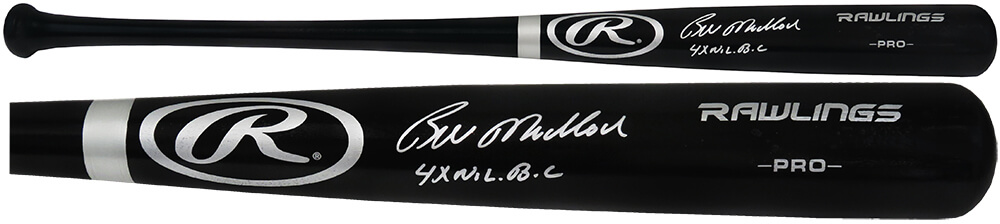 Picture of Schwartz Sports Memorabilia MADBAT122 Bill Madlock Signed Rawlings Pro Black MLB Baseball Bat with 4x NL BC Inscription