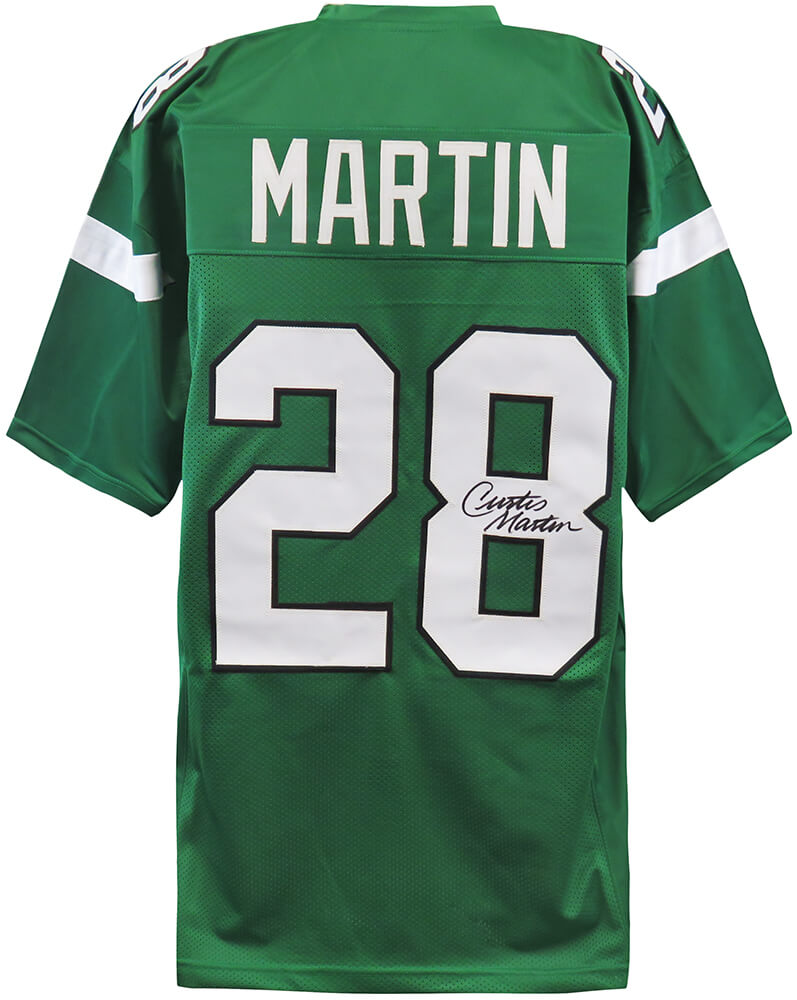 Picture of Schwartz Sports Memorabilia MARJRY353 Curtis Martin Signed Light Green Custom NFL Football Jersey