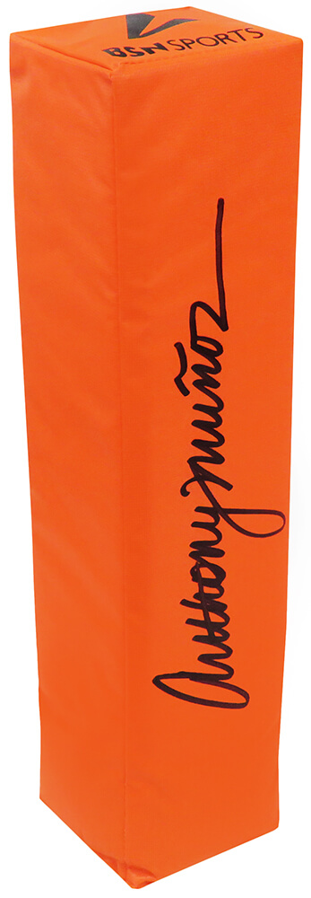 MUNPYL300 Anthony Munoz Signed Orange Endzone NFL Football Pylon