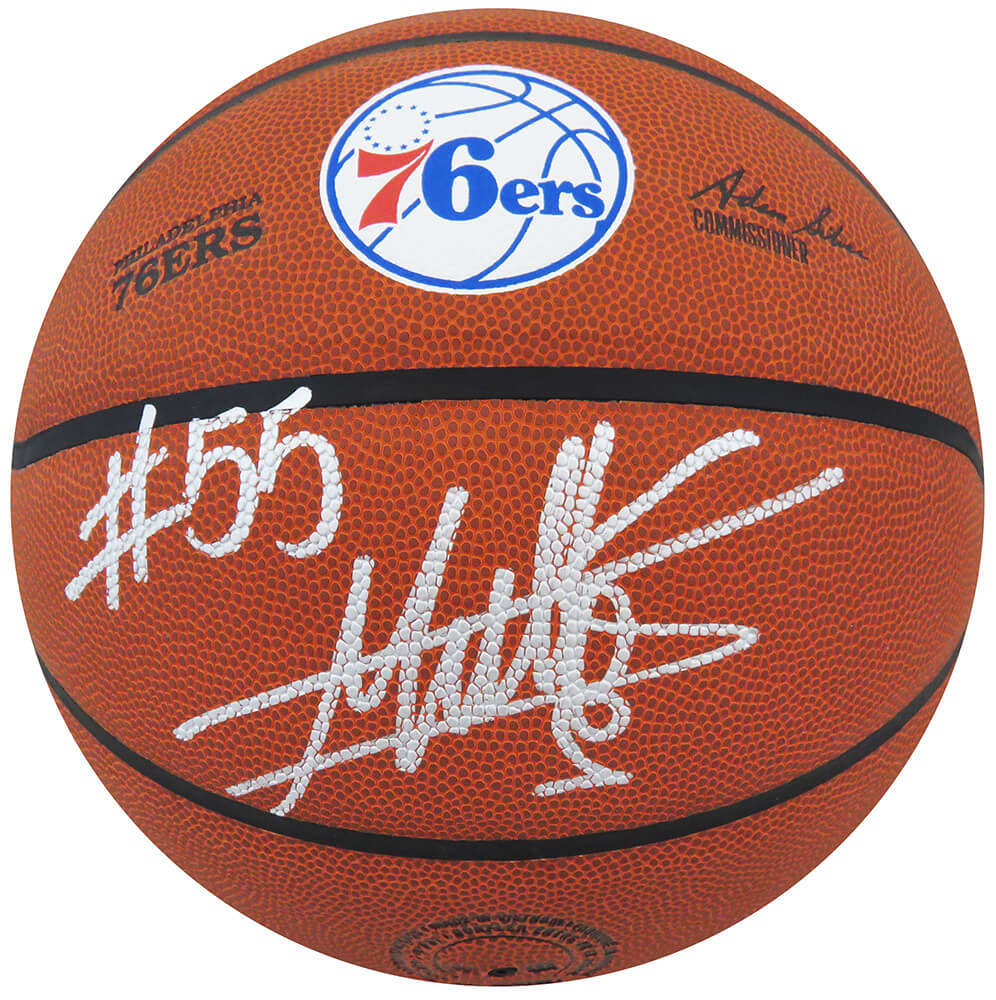 MUTBSK213 Dikembe Mutombo Signed Wilson Philadelphia 76ers Logo NBA Basketball -  Schwartz Sports Memorabilia