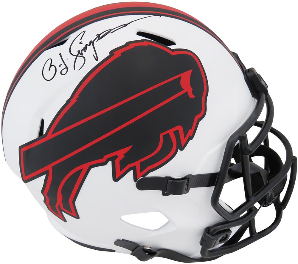 SIMREP324 O.J. Simpson Signed Buffalo Bills Lunar Eclipse Riddell Full Size NFL Speed Replica Helmet