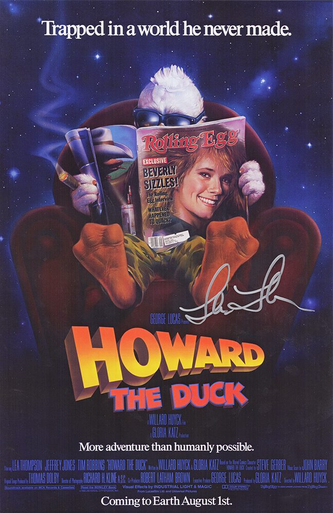 THOPST501 11 x 17 in. Lea Thompson Signed Howard The Duck Movie Poster -  Schwartz Sports Memorabilia