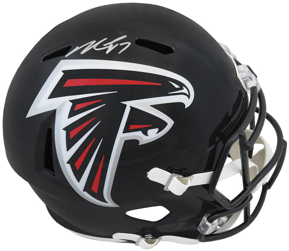 VICREP313 Michael Vick Signed Atlanta Falcons Riddell Full Size Speed NFL Replica Helmet