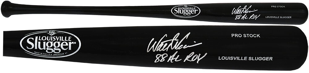 Picture of Schwartz Sports Memorabilia WEIBAT100 Walt Weiss Signed Louisville Slugger Pro Black MLB Baseball Bat with 88 AL Roy Inscription