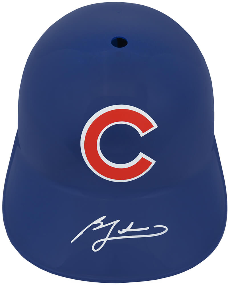 ZOBBTH100 Ben Zobrist Signed Chicago Cubs Replica Souvenir Batting MLB Helmet