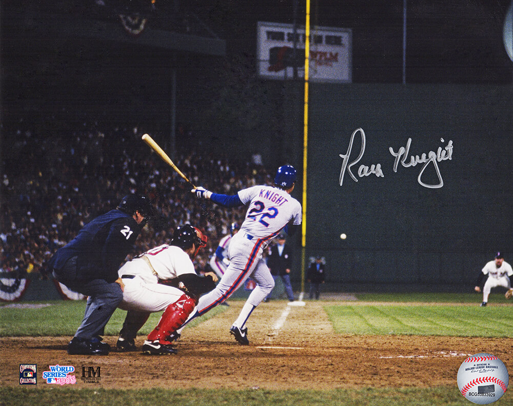 KNI08P101 8 x 10 in. Ray Knight Signed New York Mets 1986 Wold Series Batting Action Photo -  Schwartz Sports Memorabilia
