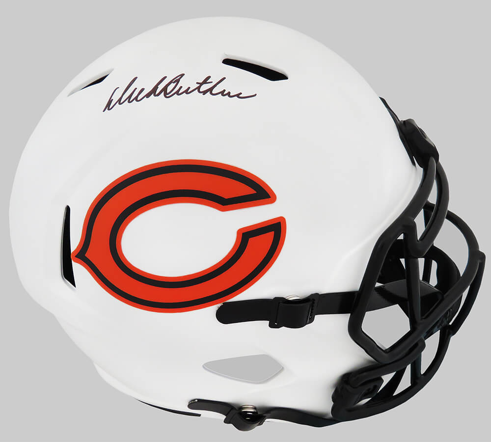 Picture of Schwartz Sports Memorabilia BUTREP308 Dick Butkus Signed Chicago Bears Lunar Eclipse Riddell Full Size Speed Replica Helmet