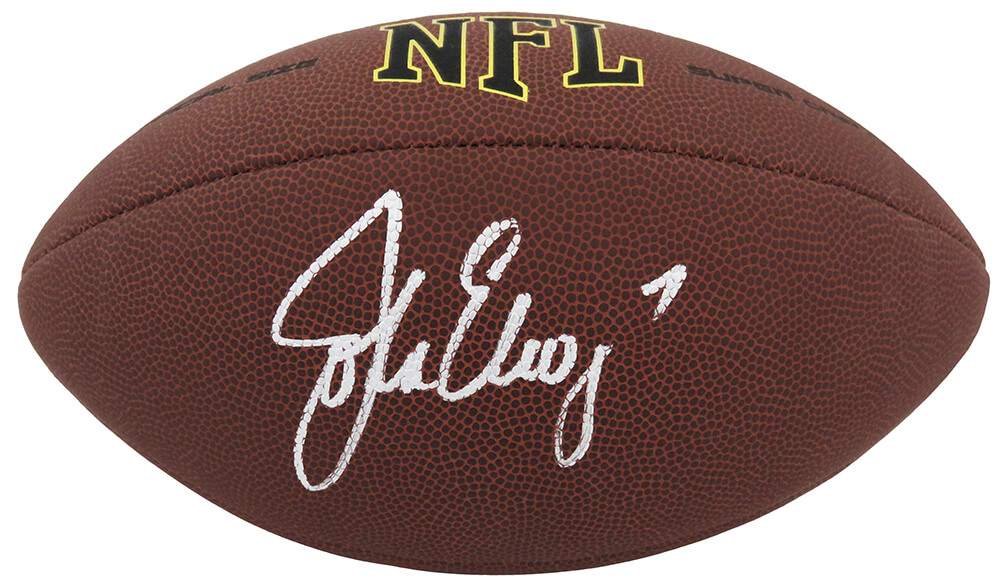 ELWFTB302 John Elway Signed Wilson Super Grip Full Size NFL Football