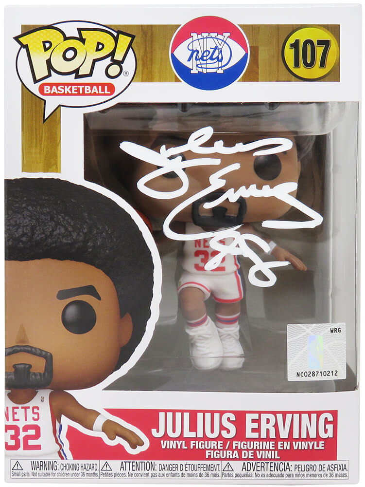 ERVFUN200 Julius Dr J Erving Signed   York Nets NBA Funko Pop No.107 Doll