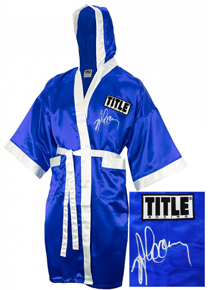 COOROB500 Gerry Cooney Signed Title Blue Boxing Robe