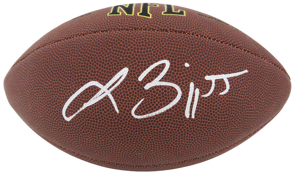 BRIFTB303 Lance Briggs Signed Wilson Super Grip Full Size NFL Football